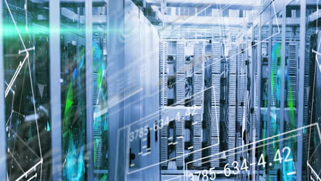 Data processing animation over servers in modern data center environment