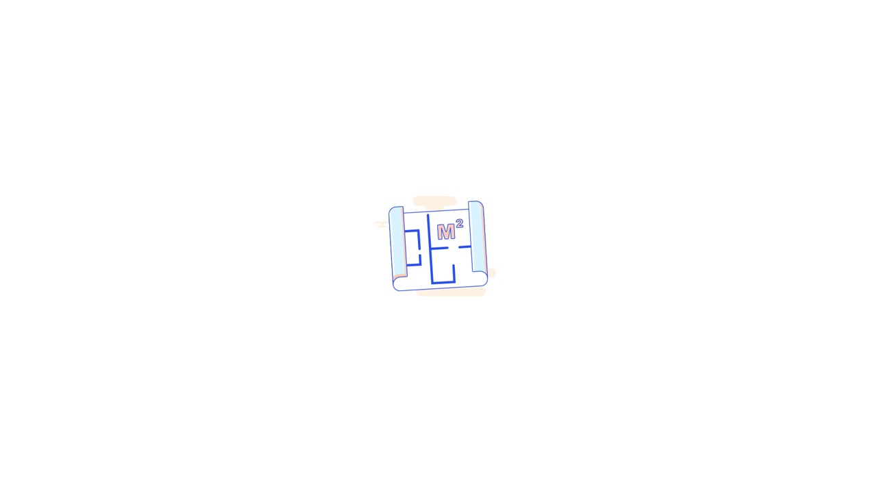 Animated Blueprint Drawing of a Floor Plan