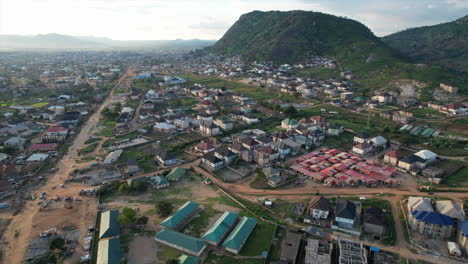 dawaki community abuja, nigeria, west africa - aerial reveal