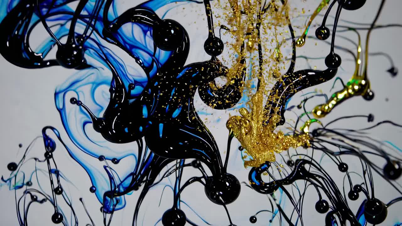 Abstract Ink Colors Explosion