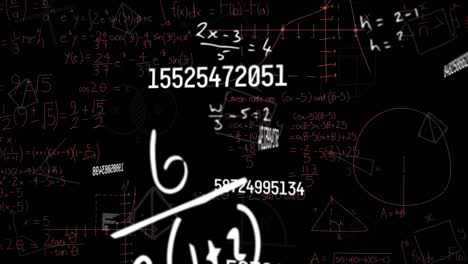 Animation-of-moving-mathematical-formulas-on-dark-background