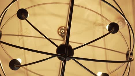 slowmo - antique vintage old historic ceiling lights at luxury boutique hotel