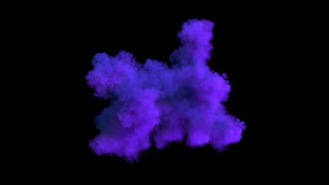 colored smoke puff / dust puff.
