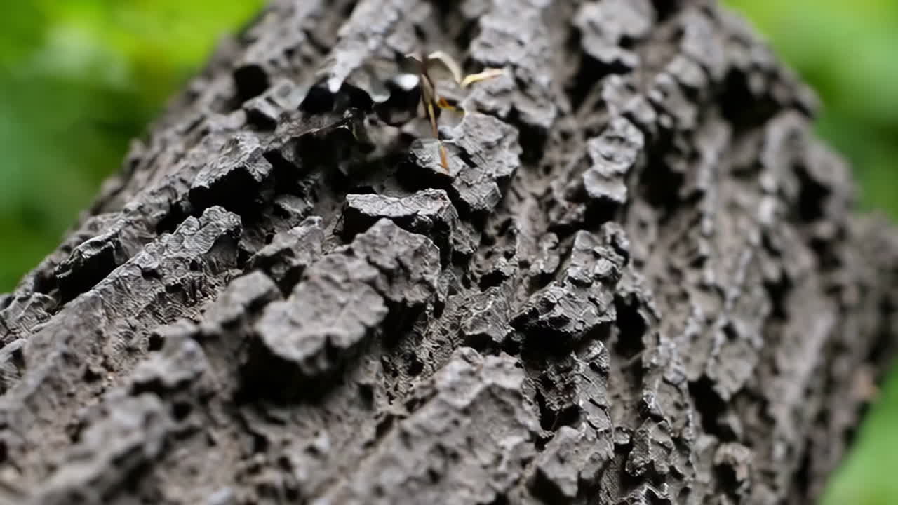 Ant on Tree Bark