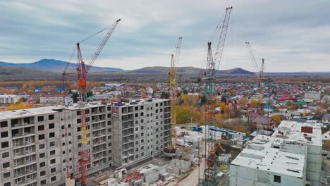 construction of a new multi-story building in a city