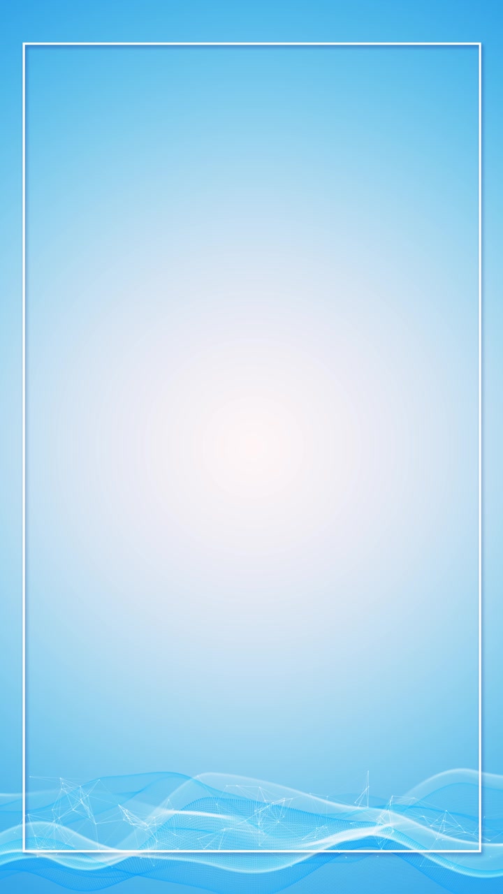 Cyan-weißes digitales Wellen-Layout, umrahmter Textbereich, weiches Tech-Gitter, sauberer heller Farbverlauf, Netzwerklinien