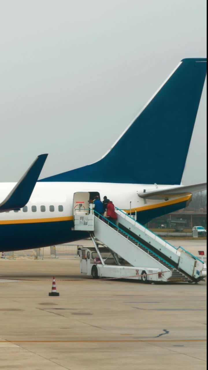 Airplane Boarding at the Airport