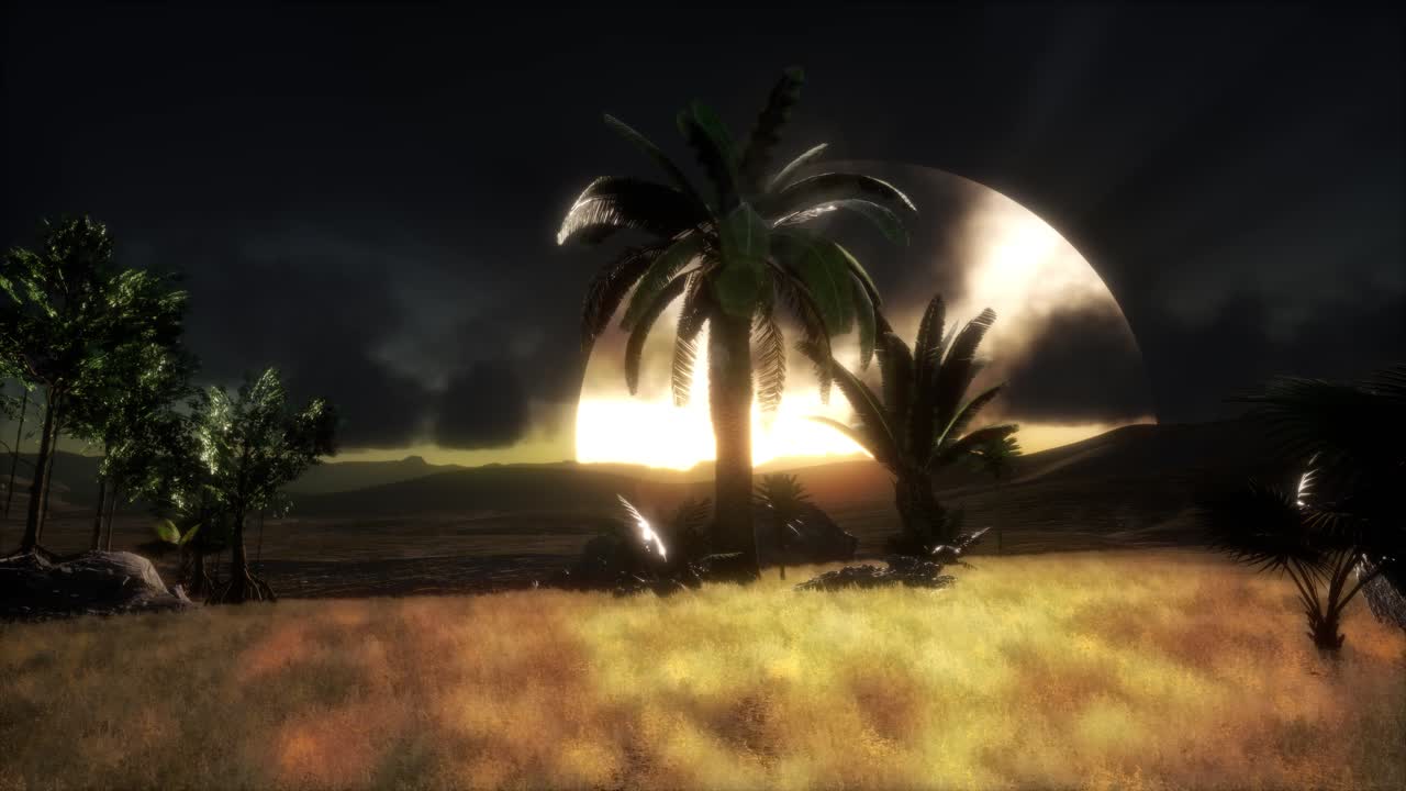 모래 언덕 에서 해 가 지는 것