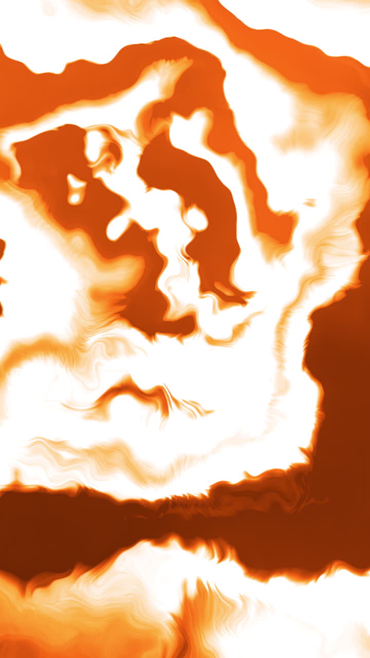 arte fluido abstracto naranja y blanco