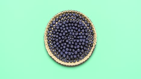 blueberry pie baking process, stop motion. blueberries pie 4k video recipe