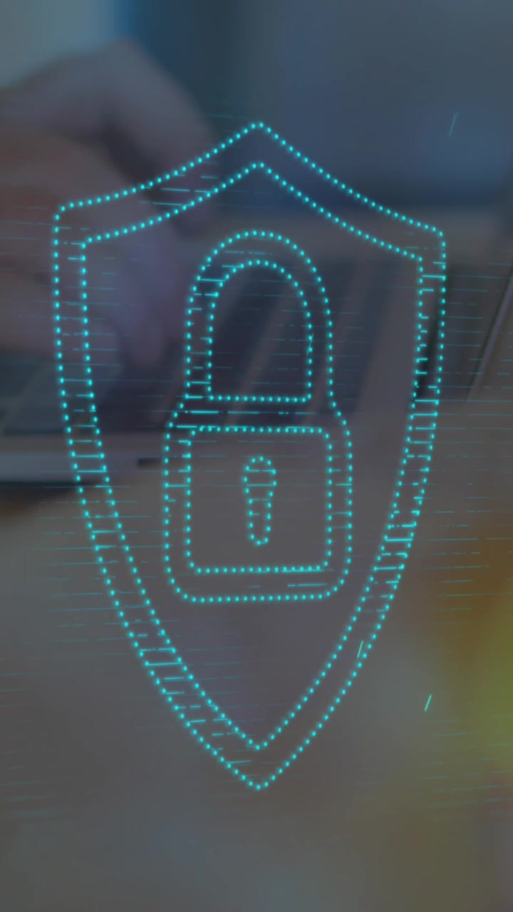 Animazione di una rete di connessioni su una tazza di caffè