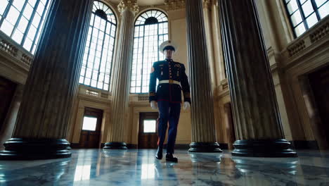 us marine guard in a government building