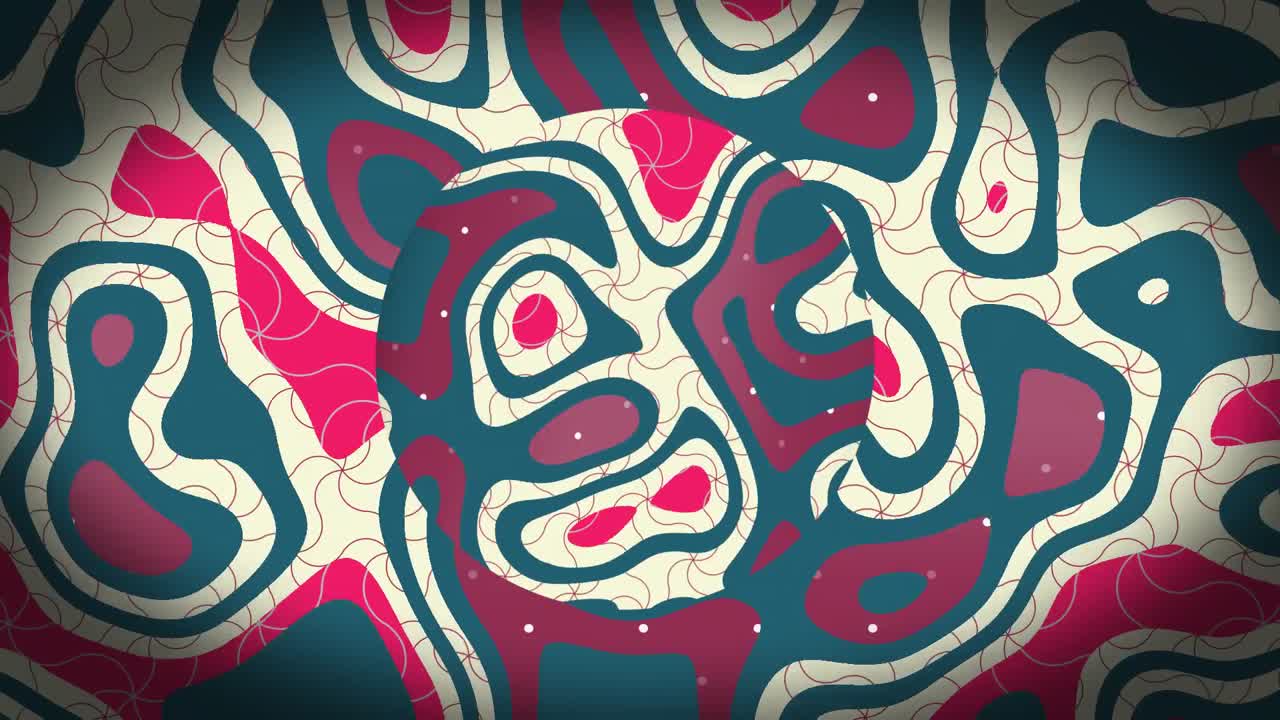 animación de formas hipnóticas y coloridas