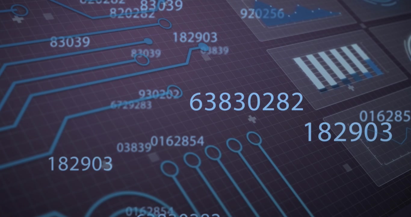 Animation of statistics and data processing over computer circuit board