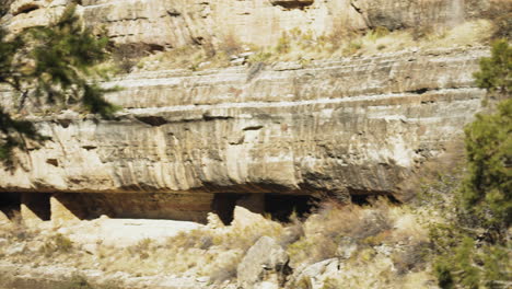 view of cliff side dwellings at walnut canyon