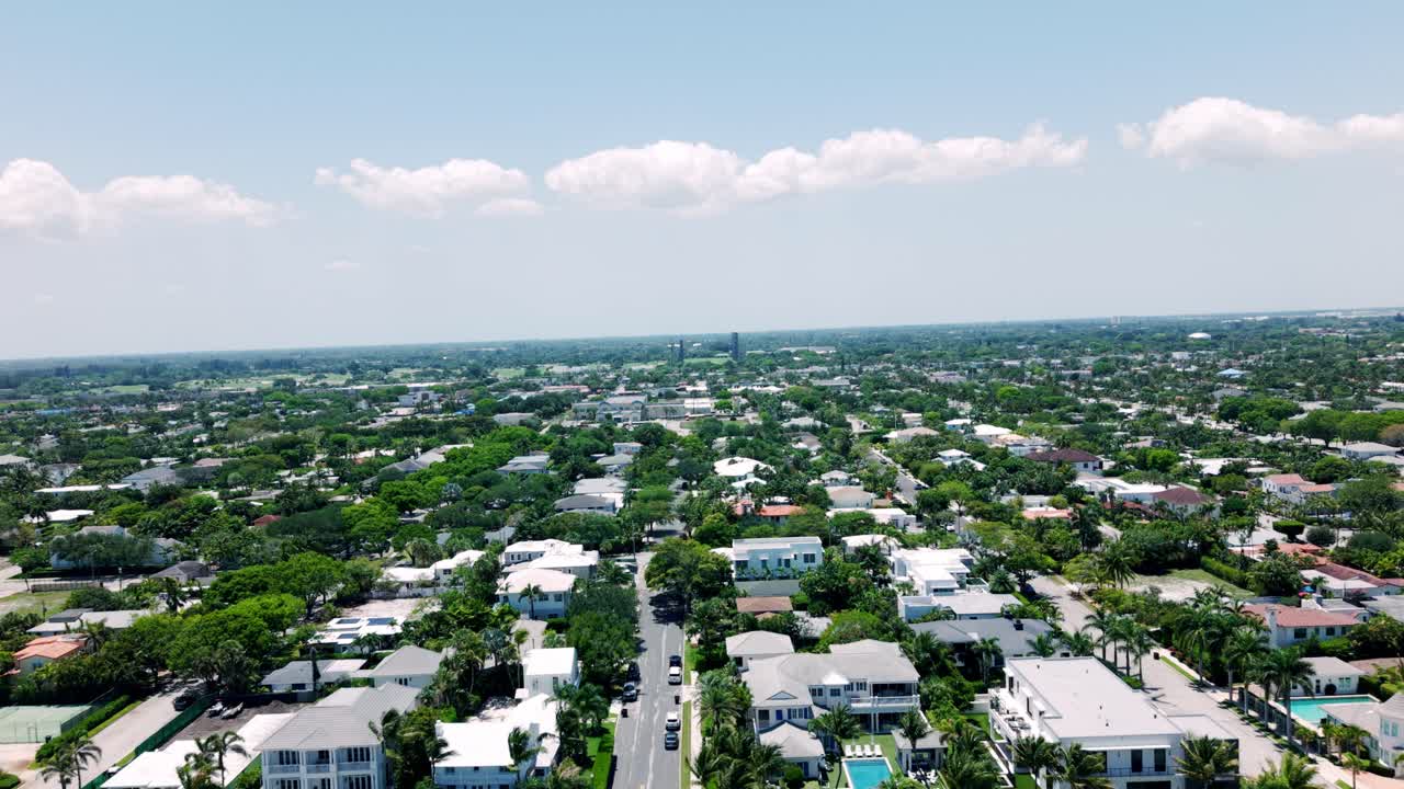 Top down of coastal city layout near Flagler Beach in West Palm Beach area