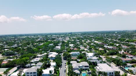 top down of coastal city layout near flagler beach in west palm beach area