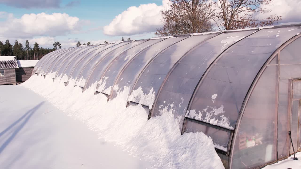 겨울에는 눈이 내리는 온실