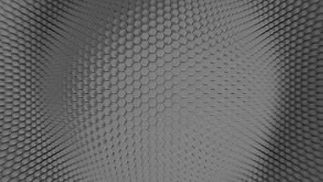 minimalismo blanco. superficie de mosaico con hexágonos en movimiento. fondo geométrico abstracto con rayas en el agua. células. onda. bucle 4k. animación para una presentación de negocios.