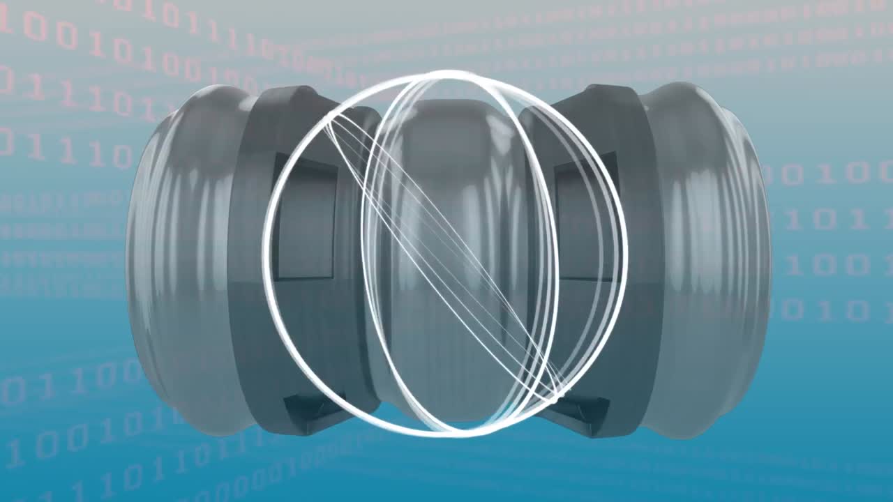 анимация кругов и вращения двигателя по двоичному кодированию