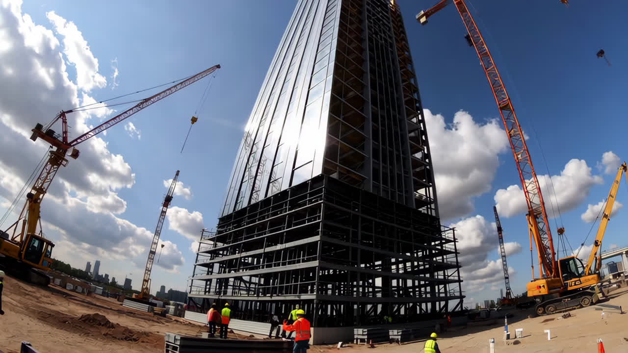 Construction of a Modern Skyscraper