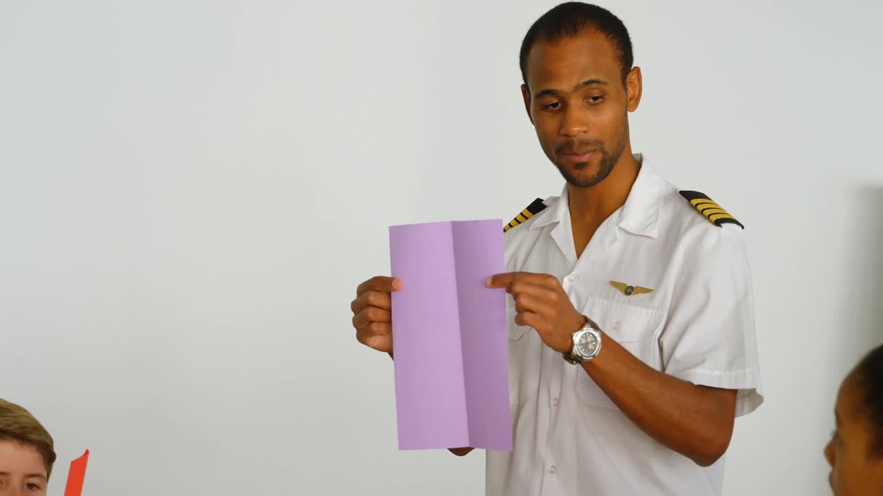 Male pilot training kids 4k