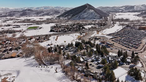 park city utah aerial v flyover and around