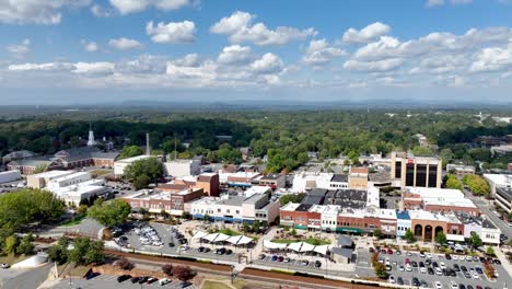 aerial flyover of hickory nc, north carolina