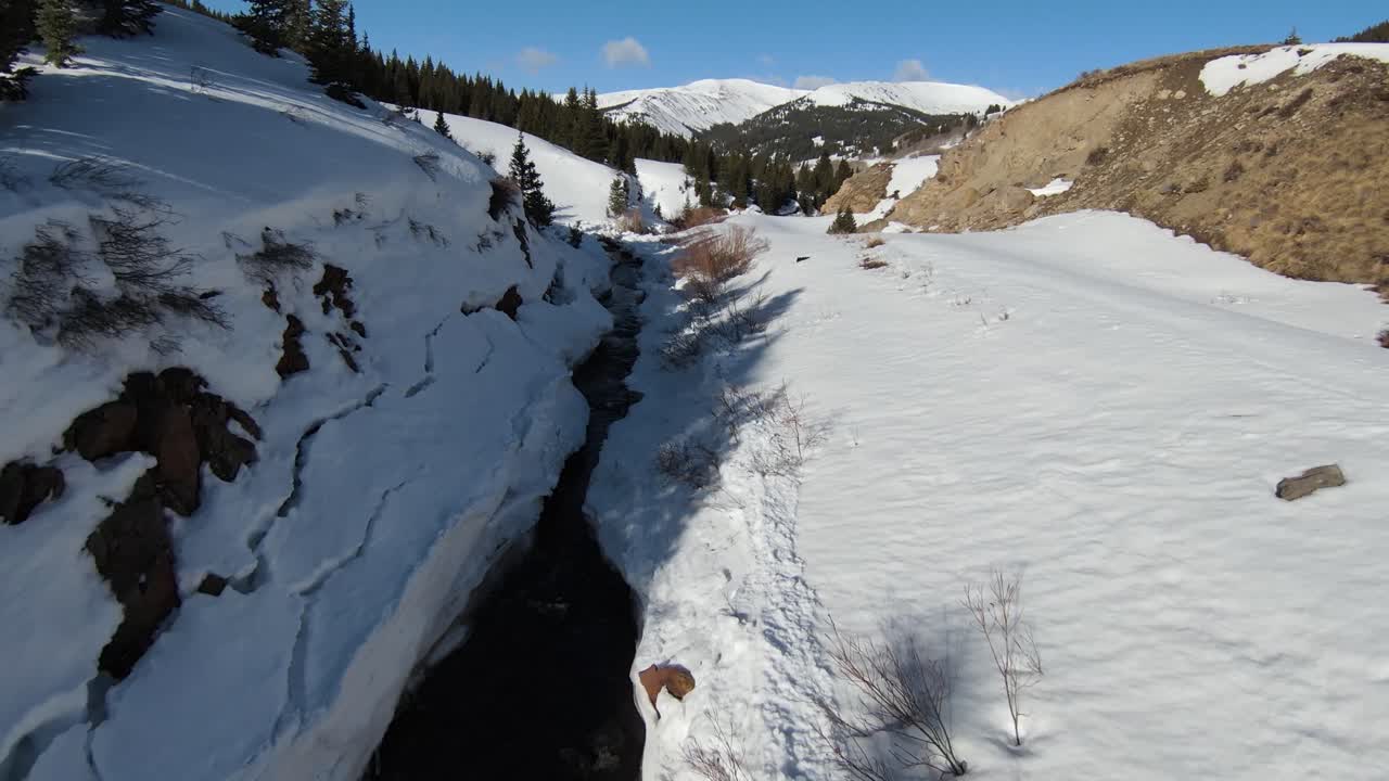 콜로라도의 강의 4k fpv 드론