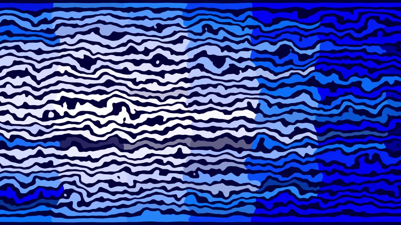 Abstract background of moving lines in blue and white