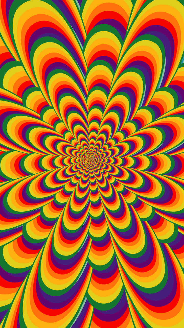 Motion Graphic of Psychedelic groovy background