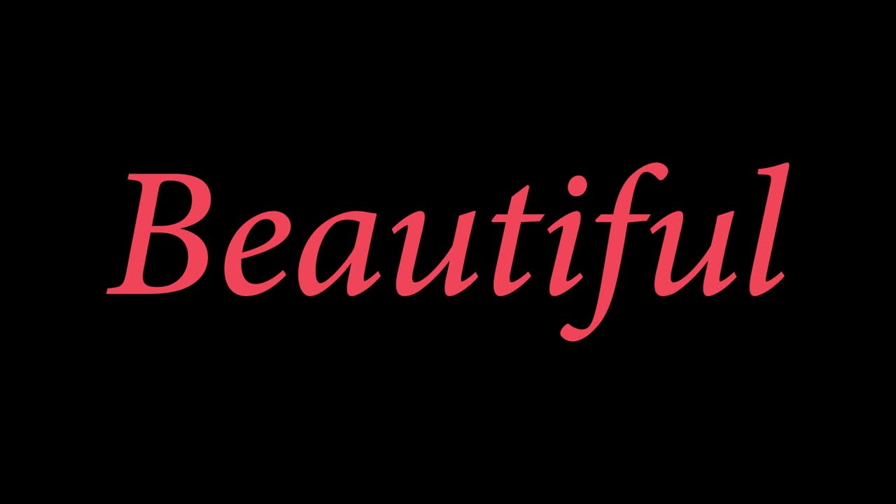 hermoso texto animación mensaje gráficos de movimiento