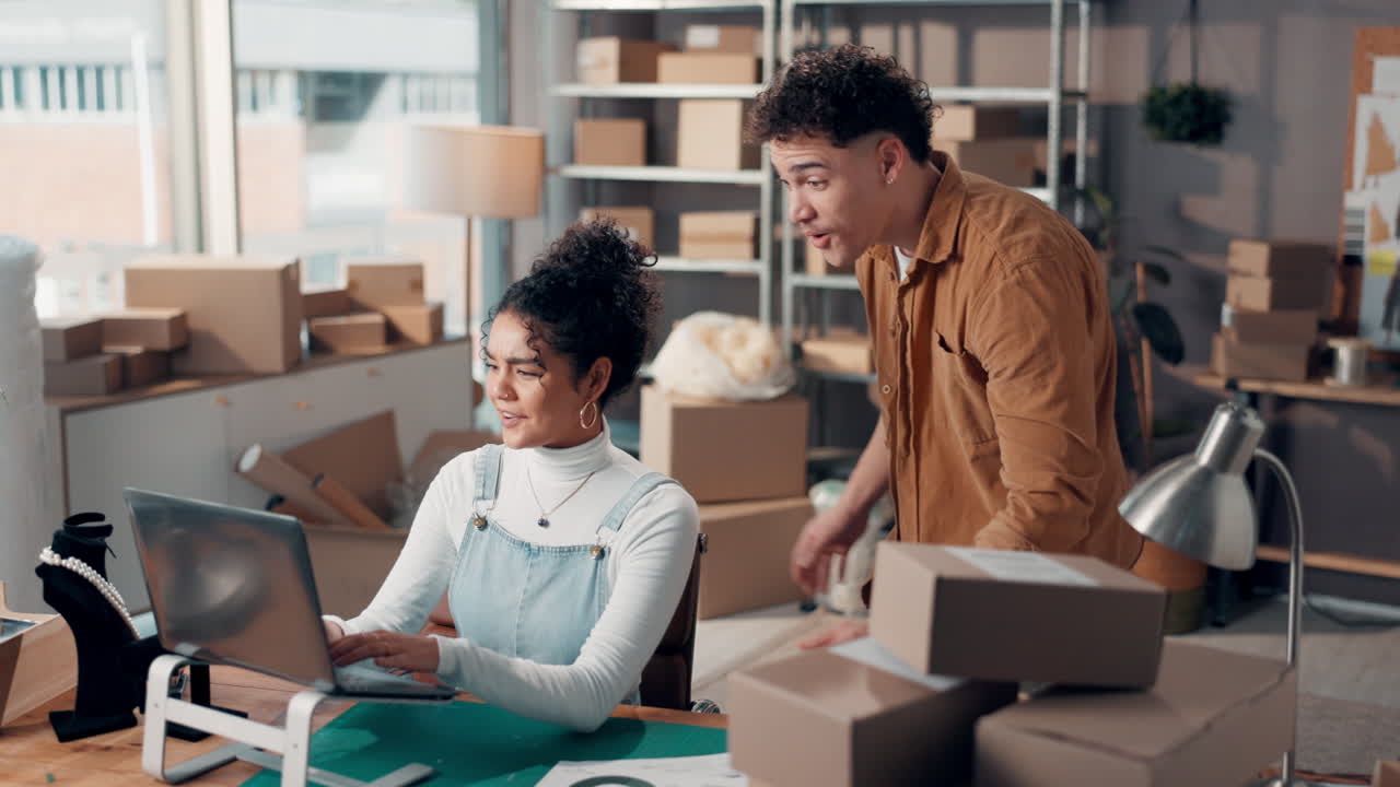 Couple Running an Online Business
