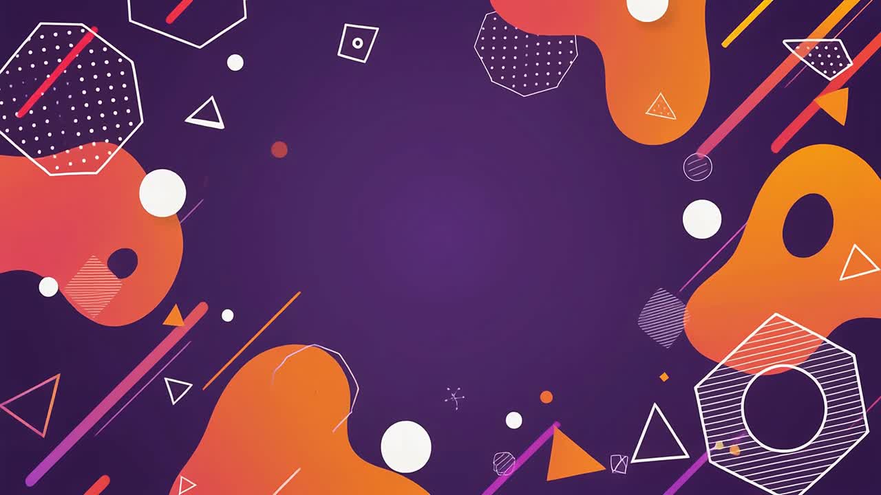 Dynamic Abstract Background with Moving Geometric Shapes