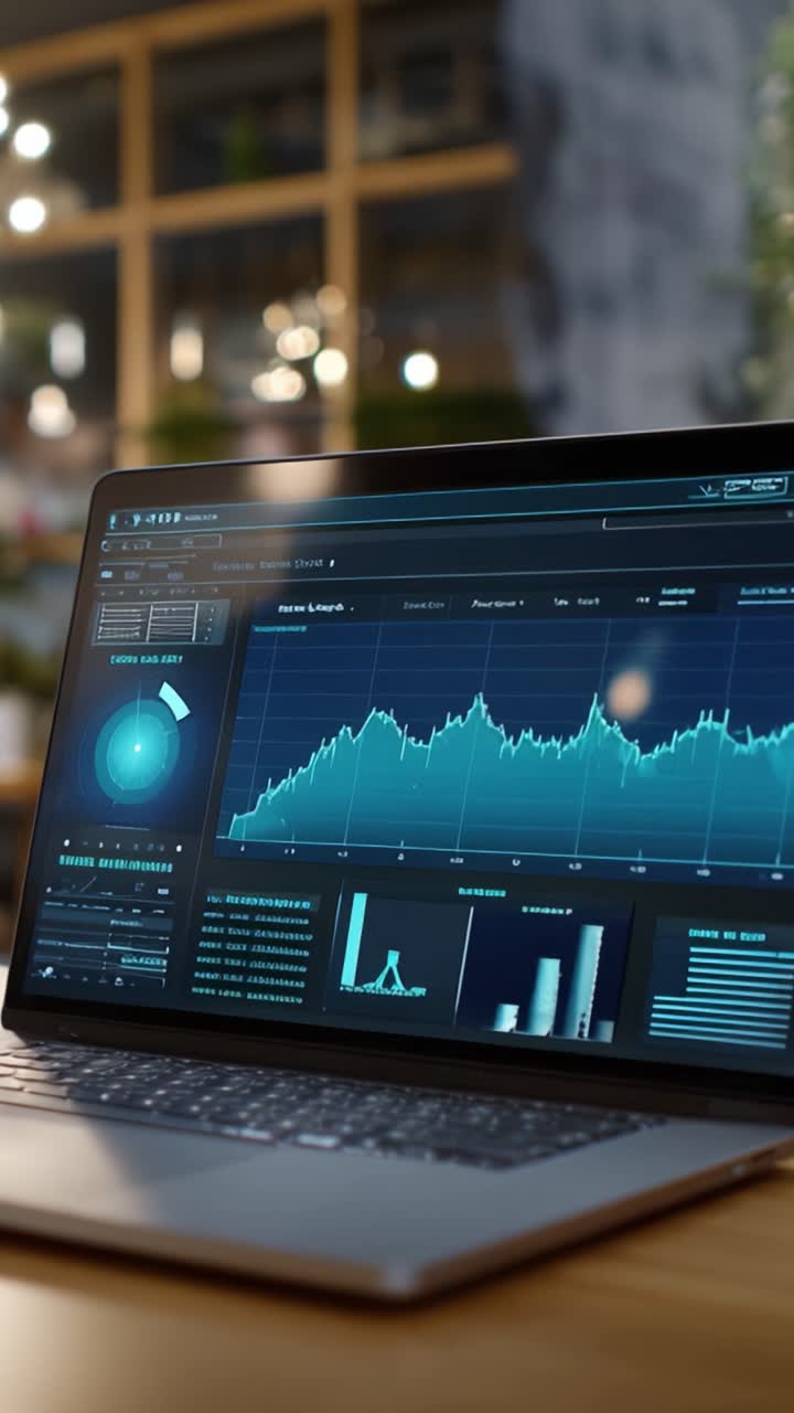 Dynamic Data Visualization on Laptop Screen: Analyzing Statistical Trends and Insights Through Advanced Graphs and Metrics in a Modern Workspace Environment