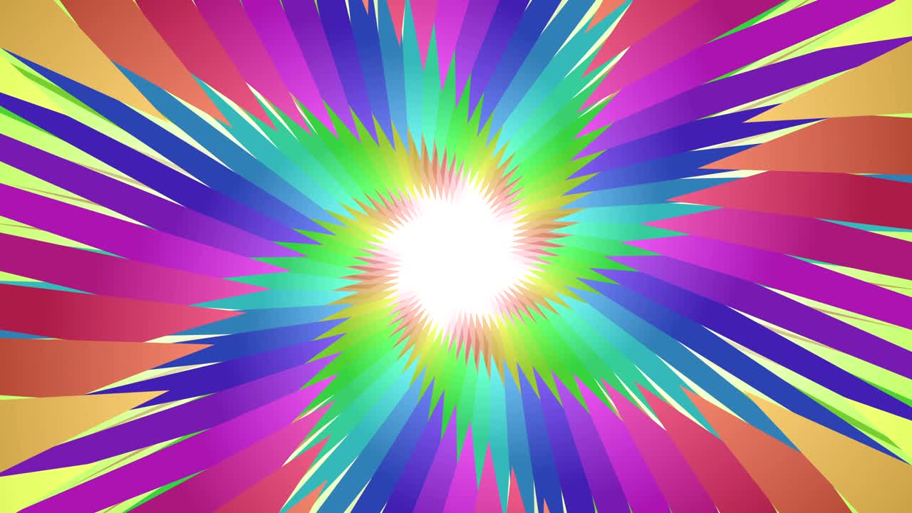 красочные психоделические линии вращаются спиральной гипнотической фоновой анимацией