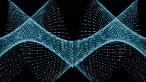 abstract blue dots arranged in a swirling wave and look modern.