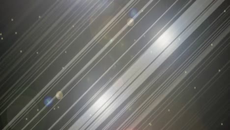 animación de partículas y moléculas flotantes con haces de luz blanca parpadeantes y luces bokeh