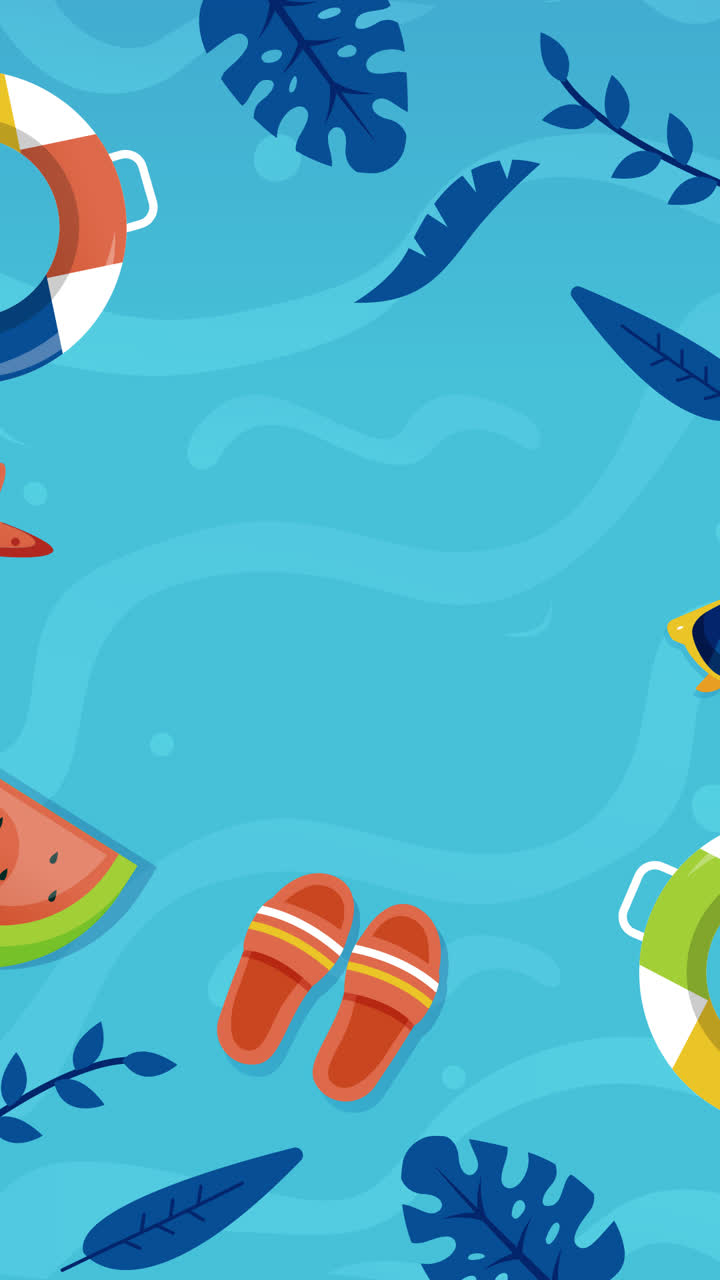 la piscina de verano es divertida.