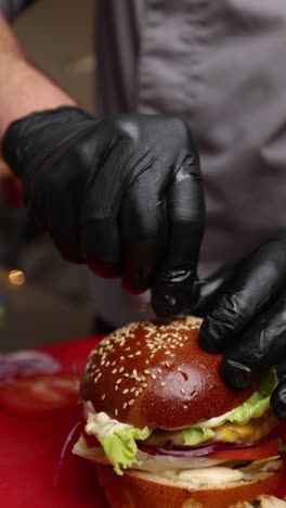 burger preparation