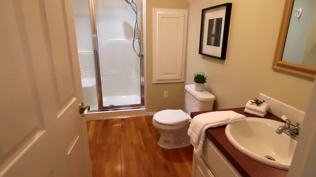 럭셔리 홈 욕실의 안정화 샷