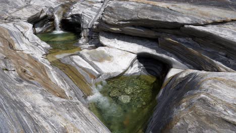 small waterfall in the verzasca valley