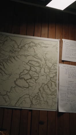 vintage map and notes
