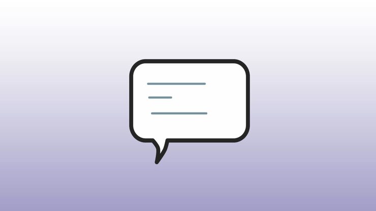 Animation of lines in message box against gradient background