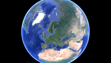 francia con bandera. tierra 3d en el espacio - hacer zoom en francia exterior