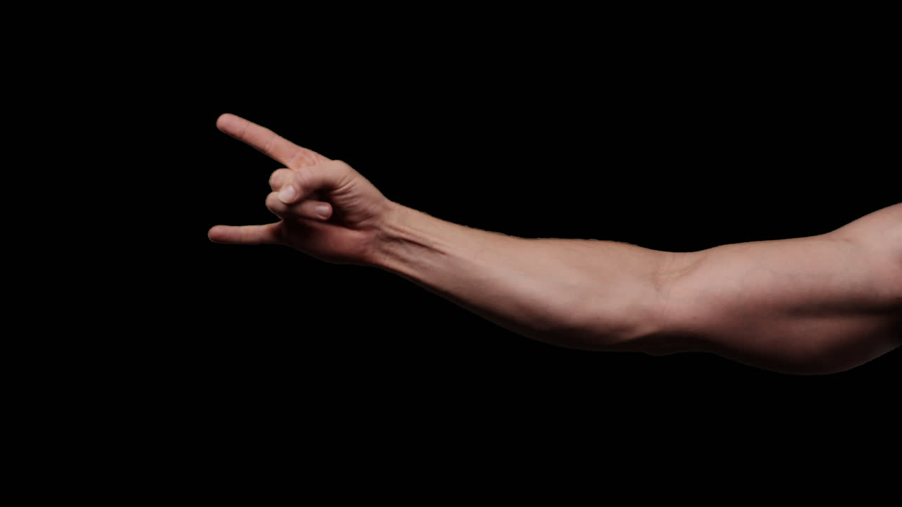 gestos de la mano con el canal alfa