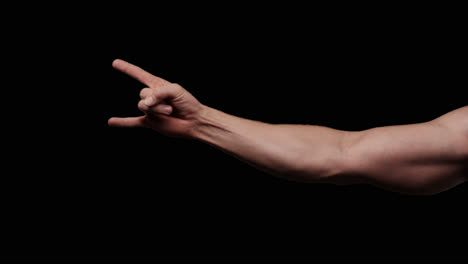 gestos de la mano con el canal alfa