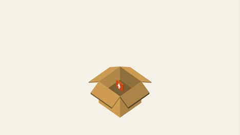tecnología de datos de flecha de carga de caja de cartón