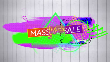 Animation-of-massive-sale-text-over-abstract-background