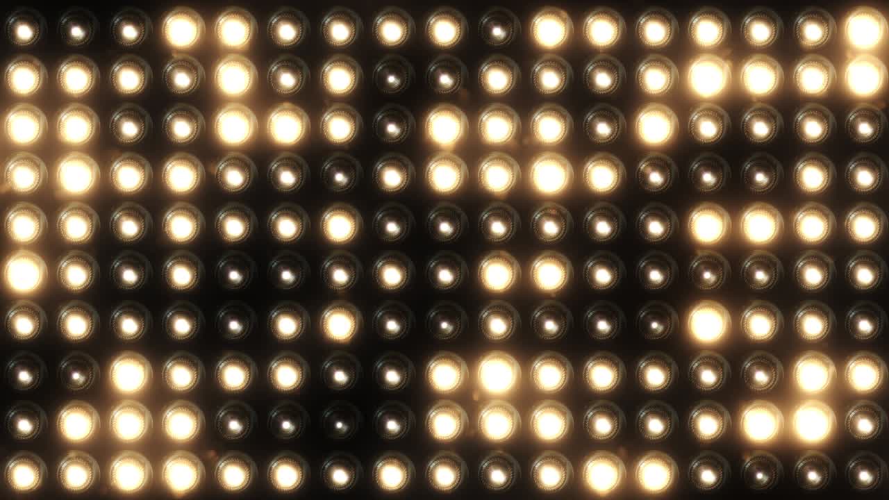 Golden flashing lights wall stage background